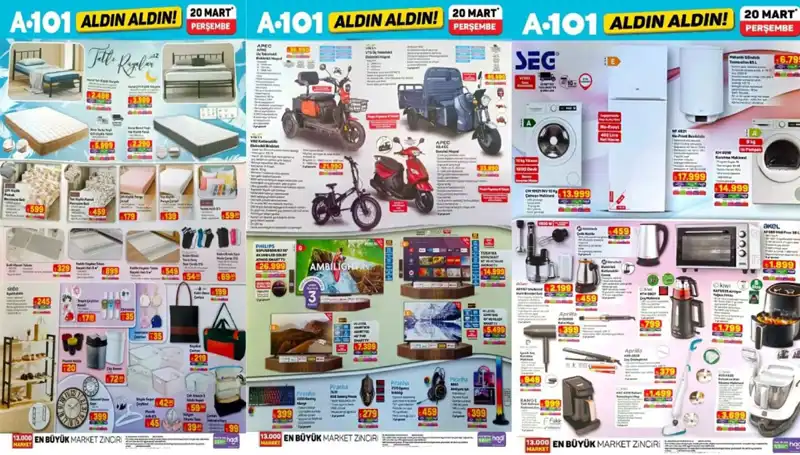 20 Mart'ta A101'de Kaçırılmaması Gereken Aktüel Ürünler!
